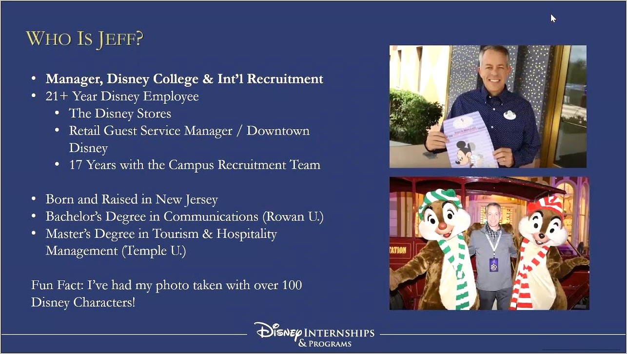 Disney Guest Experience Manager Resume