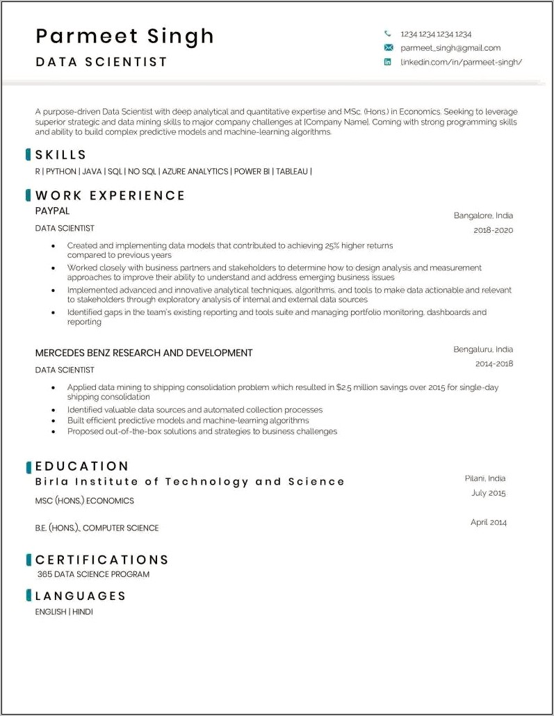 Download Sample Computer Science Resume