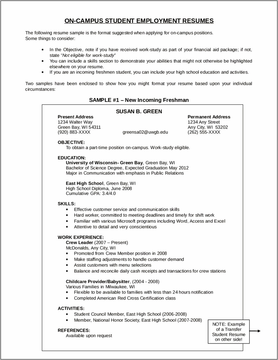 Educational Objective Socil Work Resume
