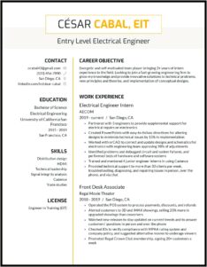 Electrical Engineering Intern Resume Objective