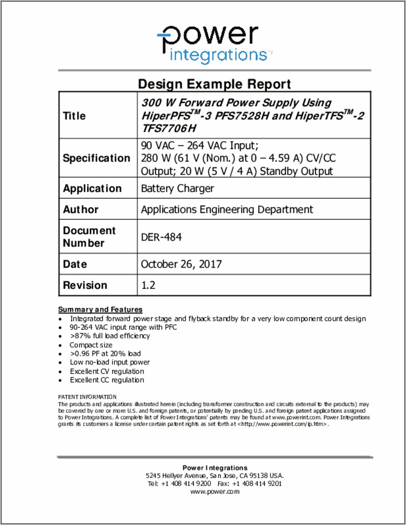 Engineering Resume Examples Patents Grants
