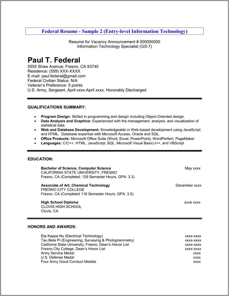 Entry Level Computer Resume Samples