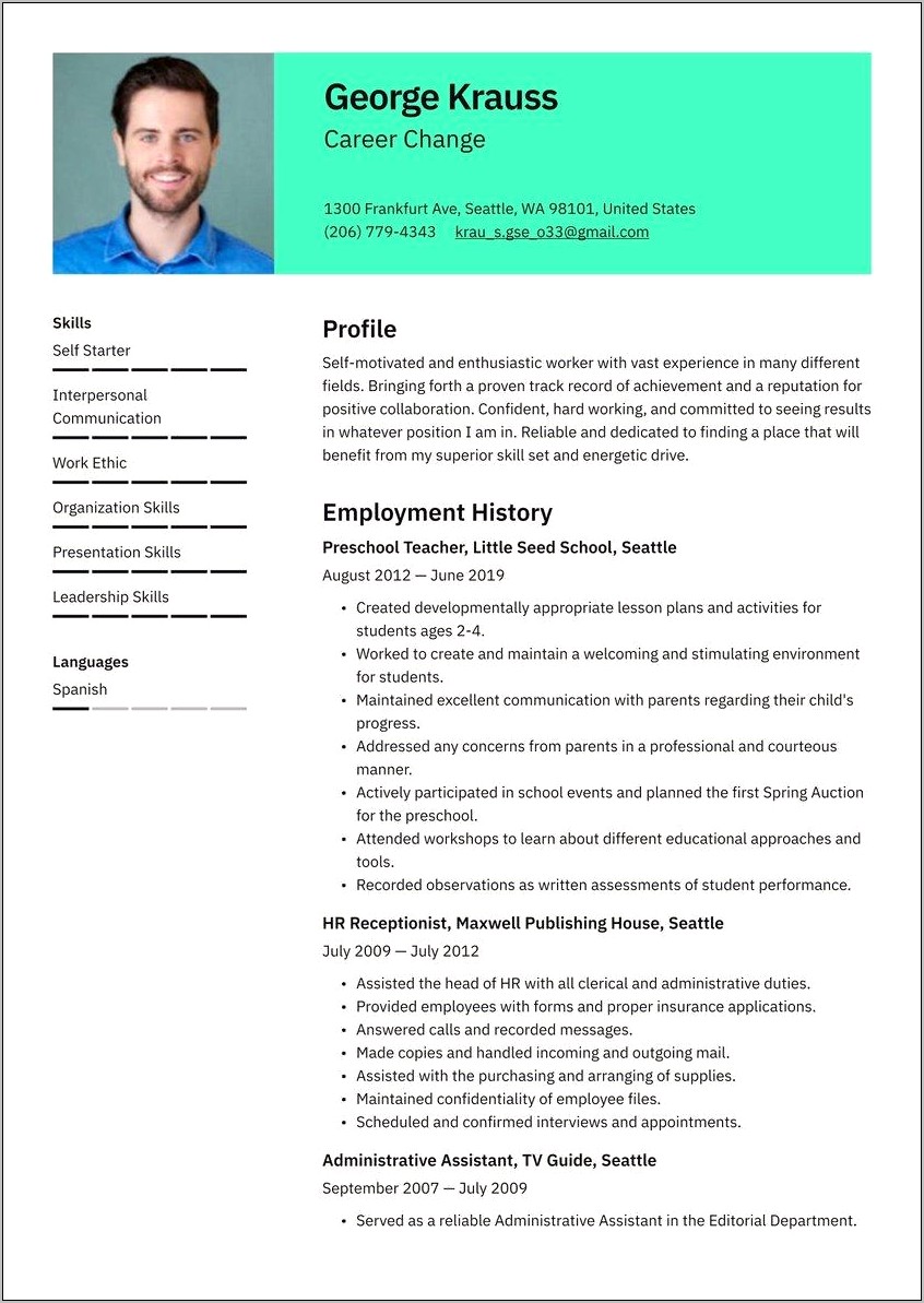 Example Of A Target Resume