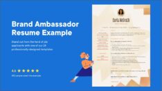Example Of Brand Ambassador Resume