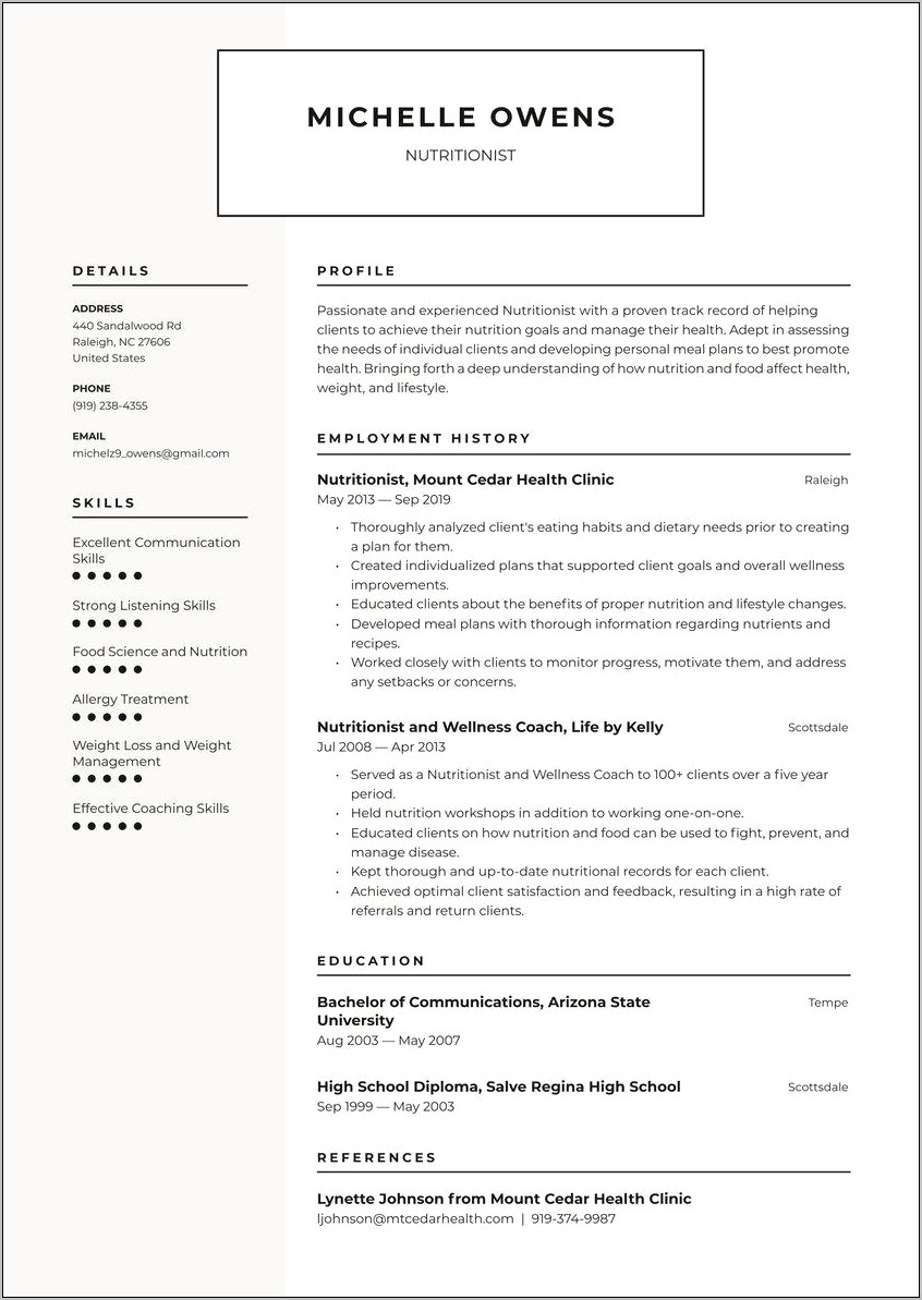 Examples For Interests In Resume