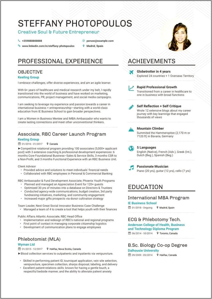 Examples Of Career Change Resume