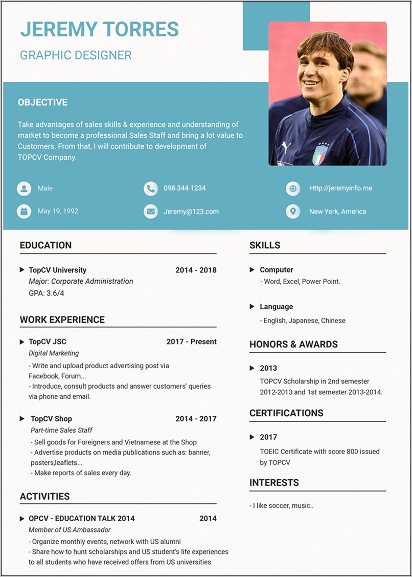 Examples Of Free Sample Resumes
