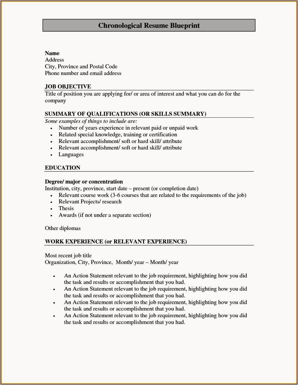 Examples Of Hard Copy Resume