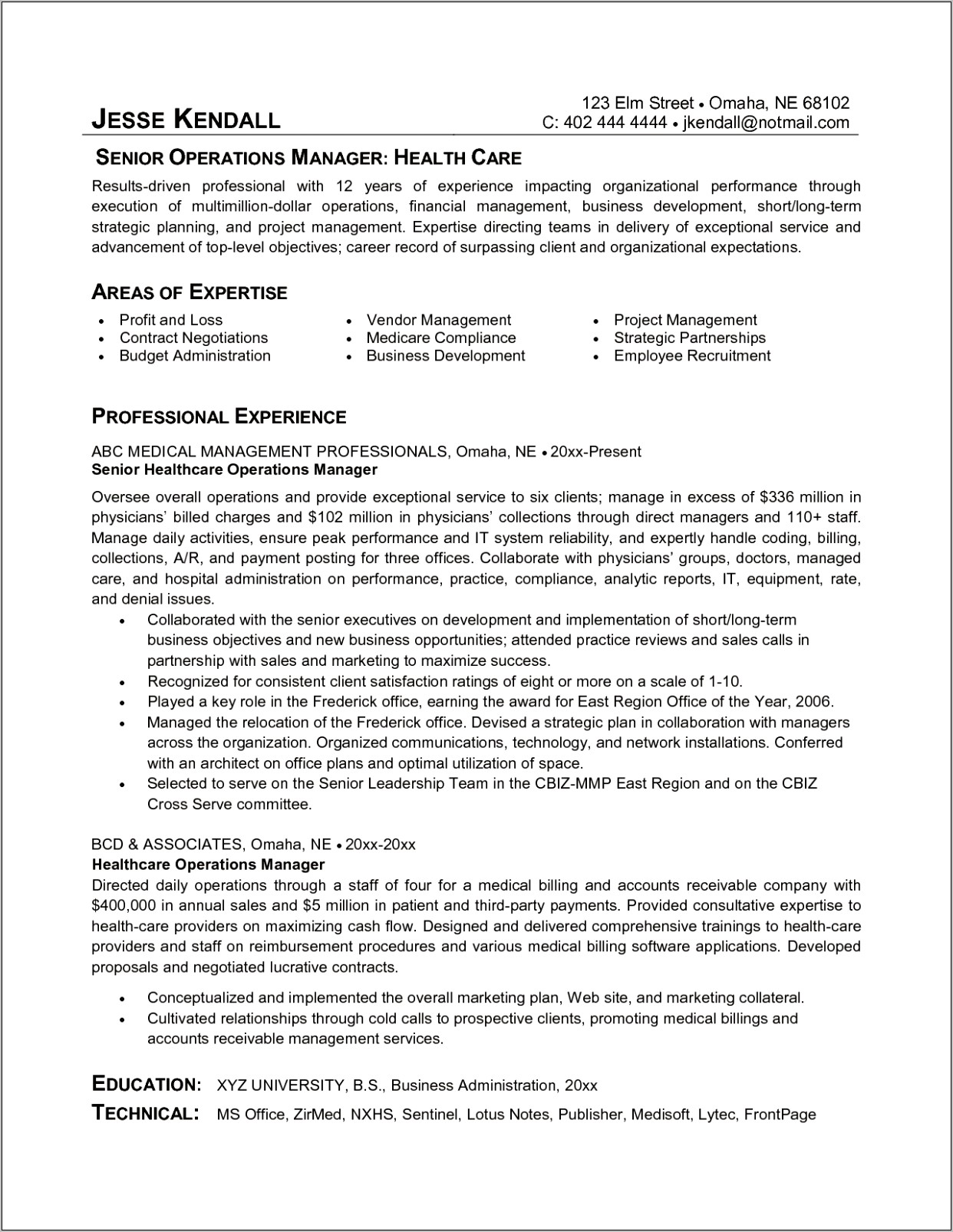 Examples Of Healthcare Resume Objective