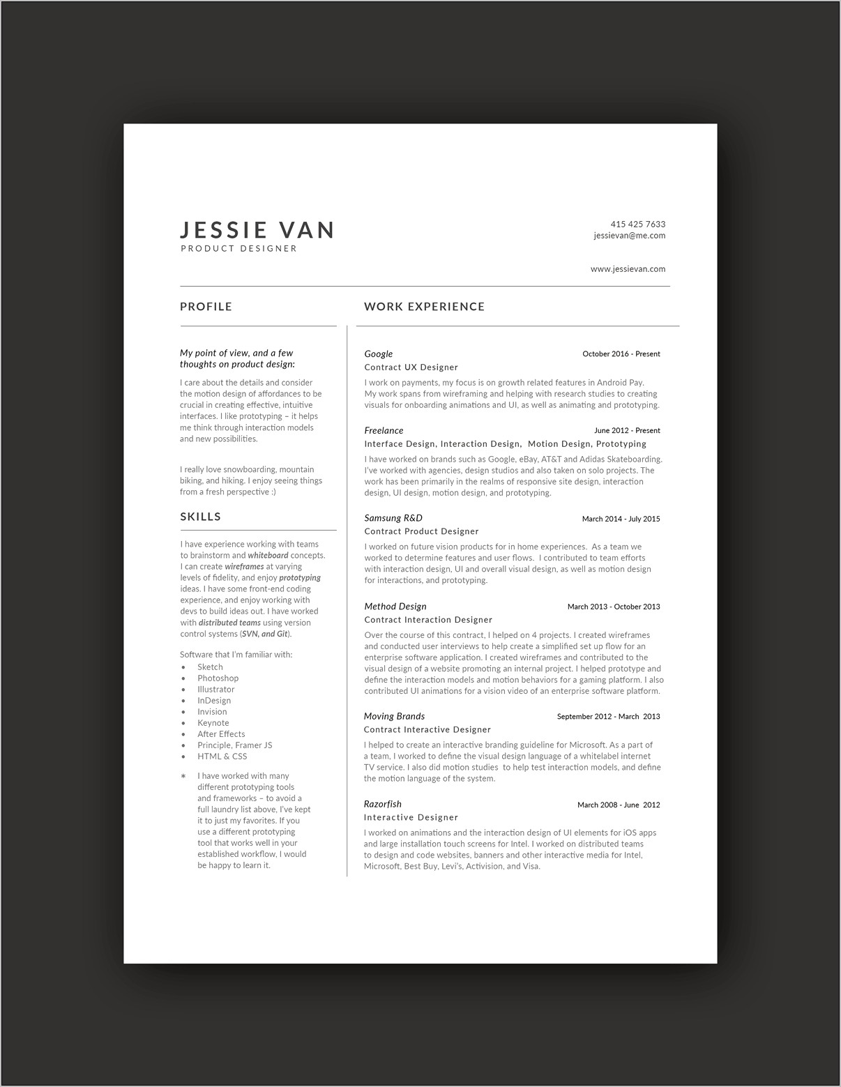 Examples Of Really Great Resumes