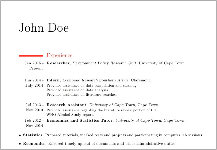 Examples Of Resume Bullet Points