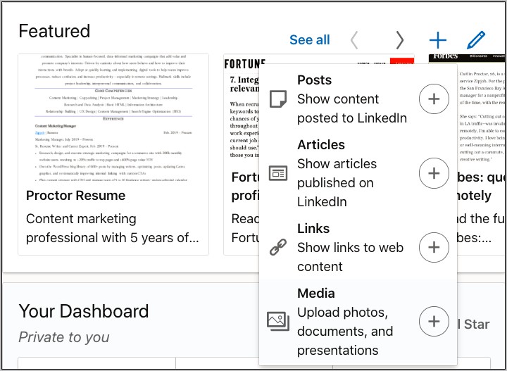 Examples Of Resumes With Linkedin