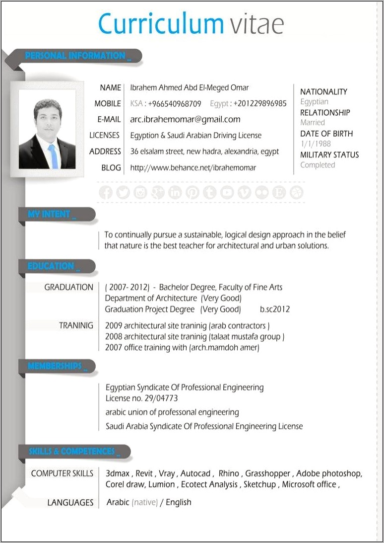 Examples Of Student Architecture Resumes