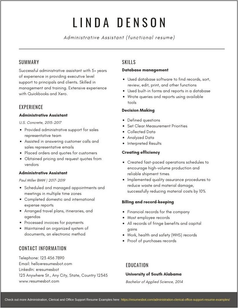 Executive Assistant Resume Examples 2014