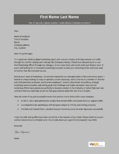 Executive Resume Cover Letter Examples