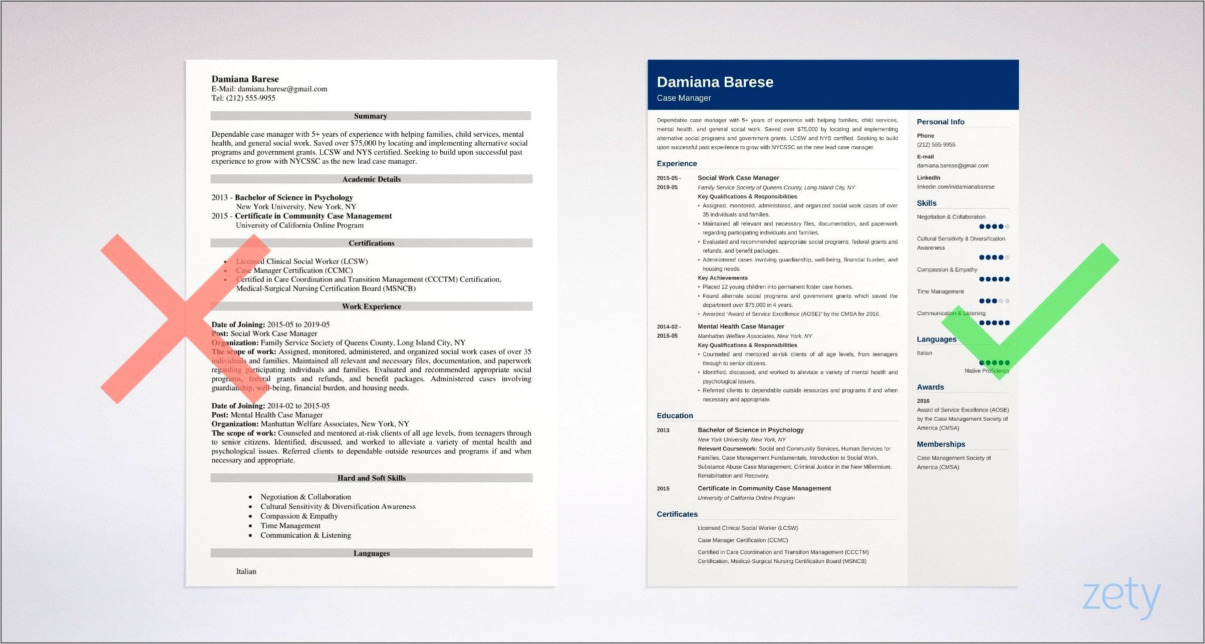 Exemple Of Case Manager Resume