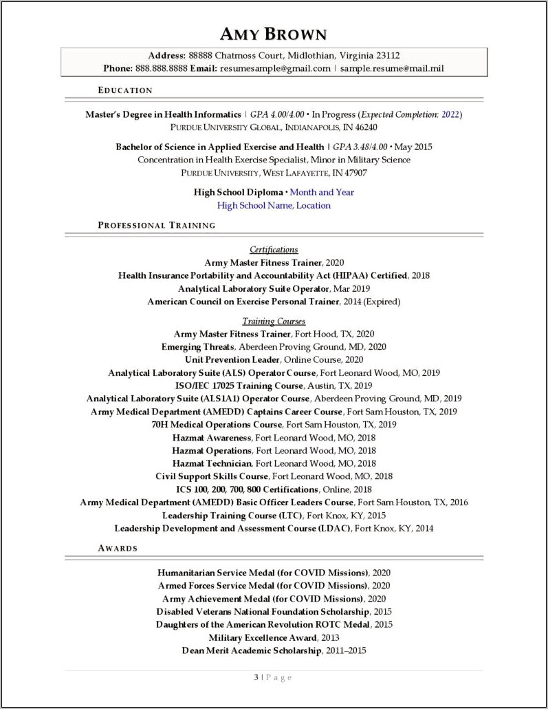 Federal Resume It Specialist Example