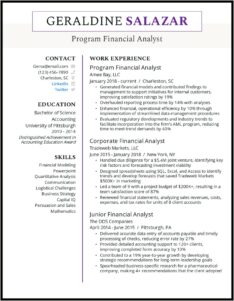 Financial Reporting Analyst Resume Sample