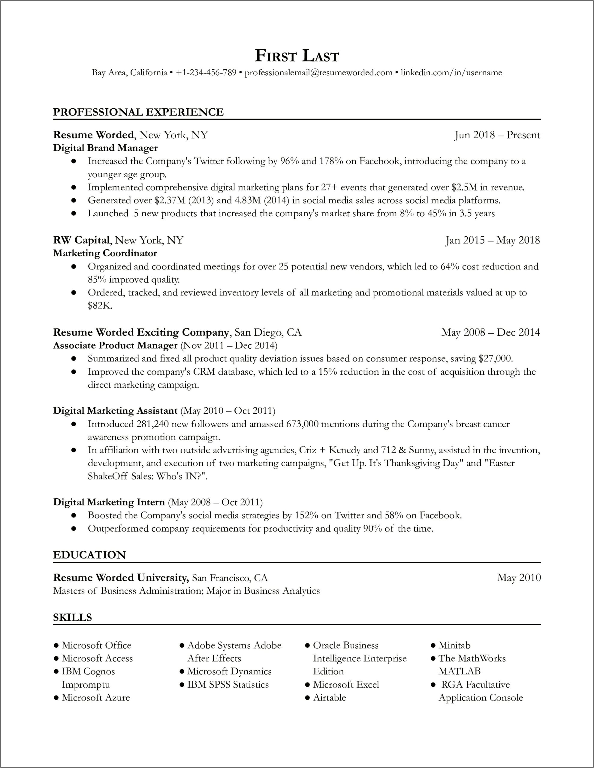 Foundraissing Campaign Manager Resume Examples