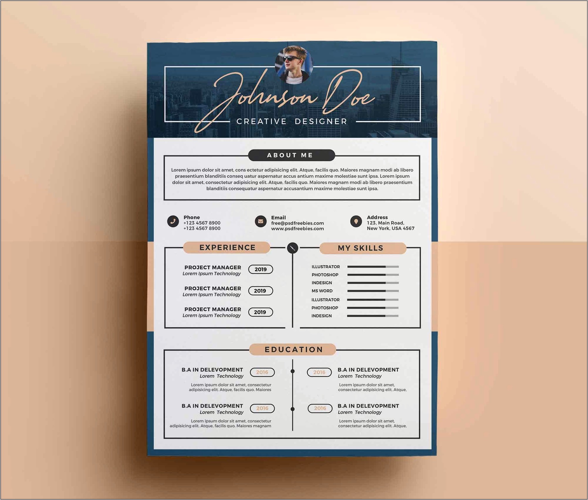 Free Download Infographic Resume Template