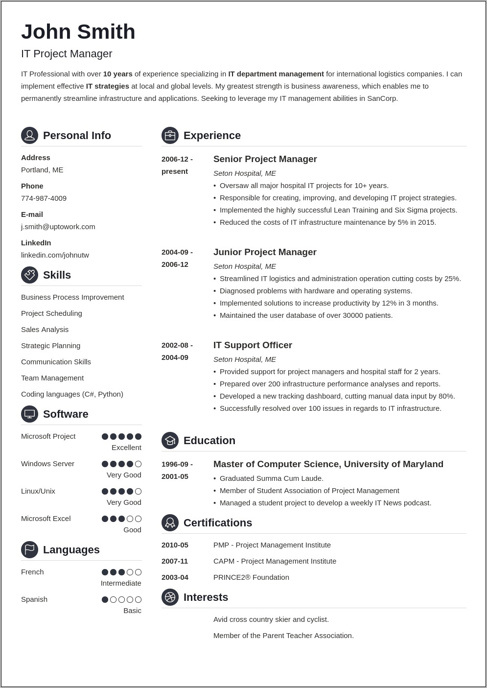 Free Easy Fill In Resume