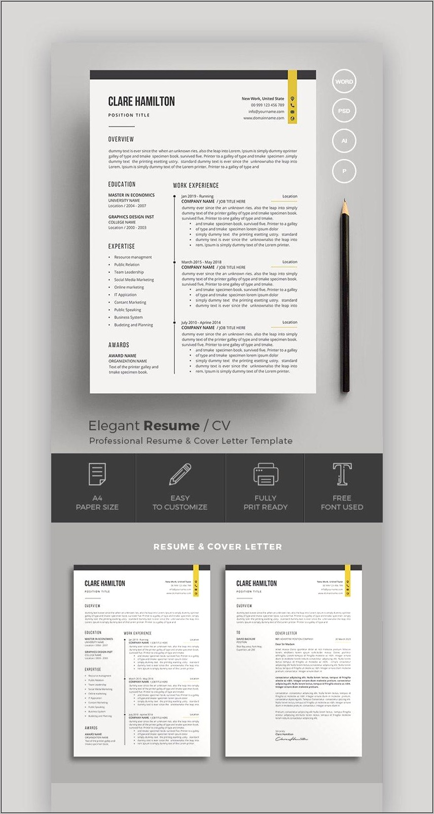 Free Examples Of Combined Resumes