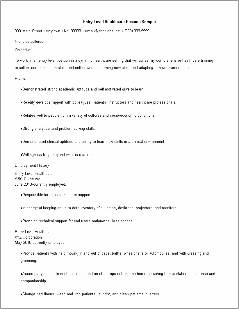 Free Healthcare Administration Resume Samples