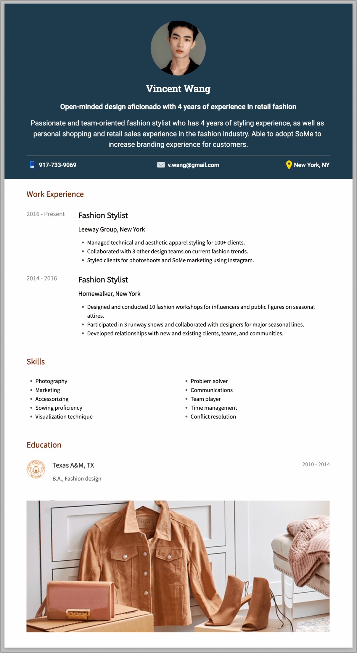 Free Resume Maker For Stylists