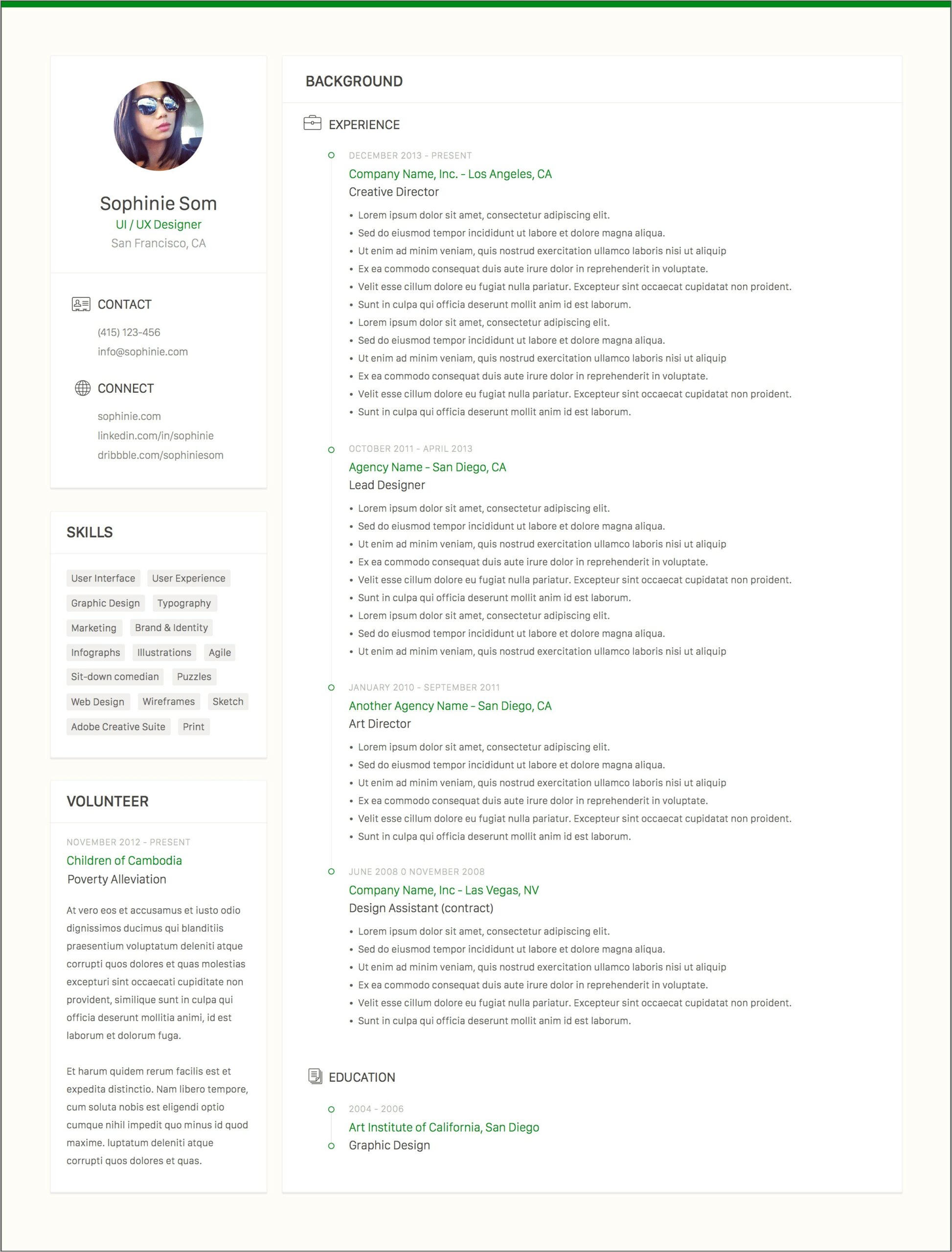 Free Resume Template For Macbook