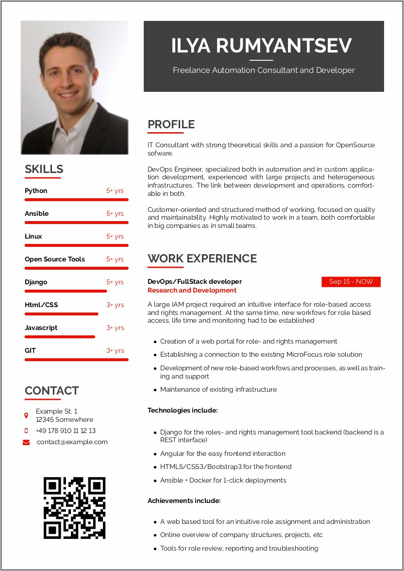 Free Resume Template With Sidebar