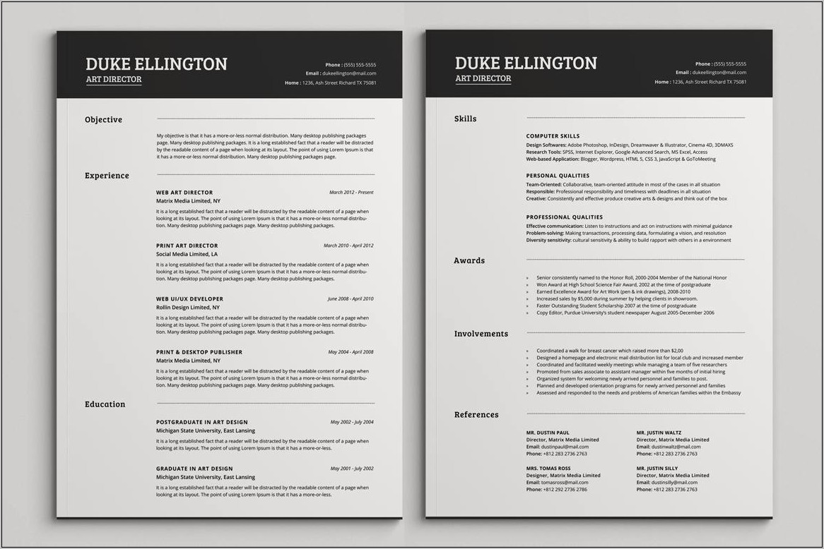 Free Resume Templates For Iwork