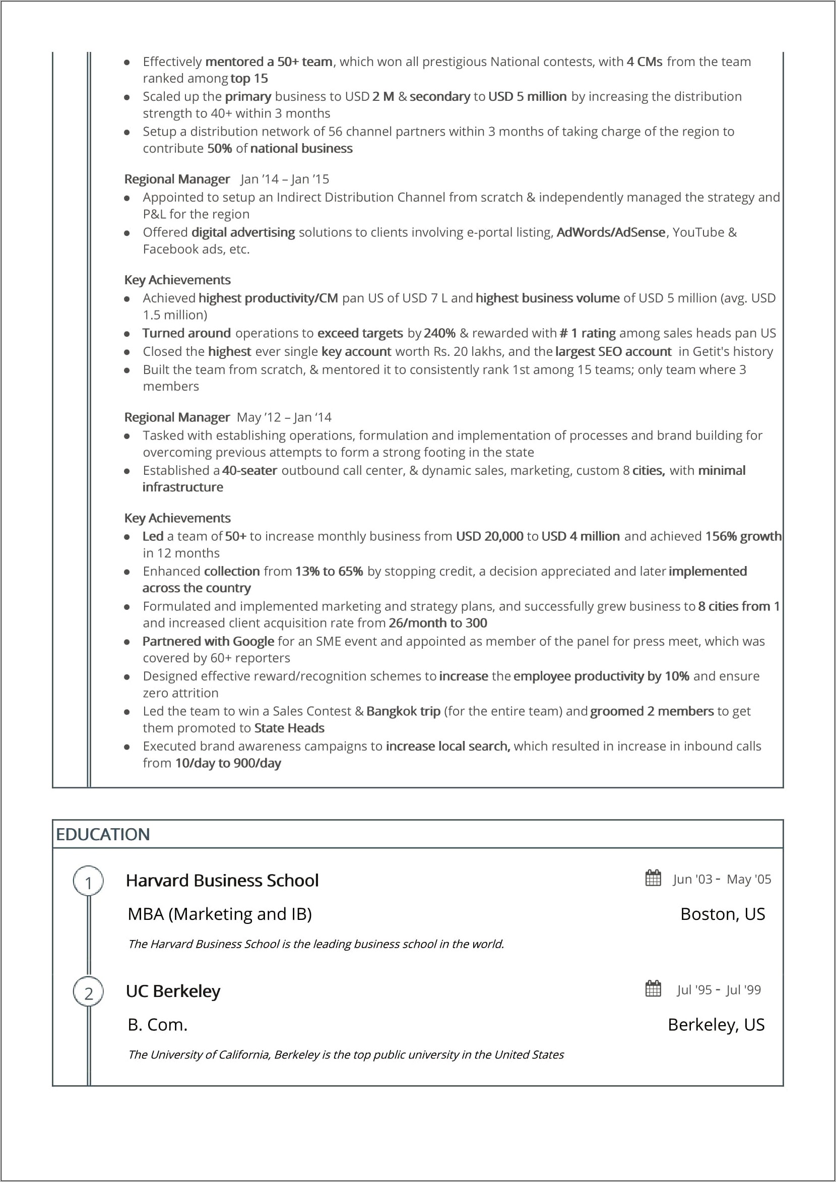 Free Two Page Resume Word