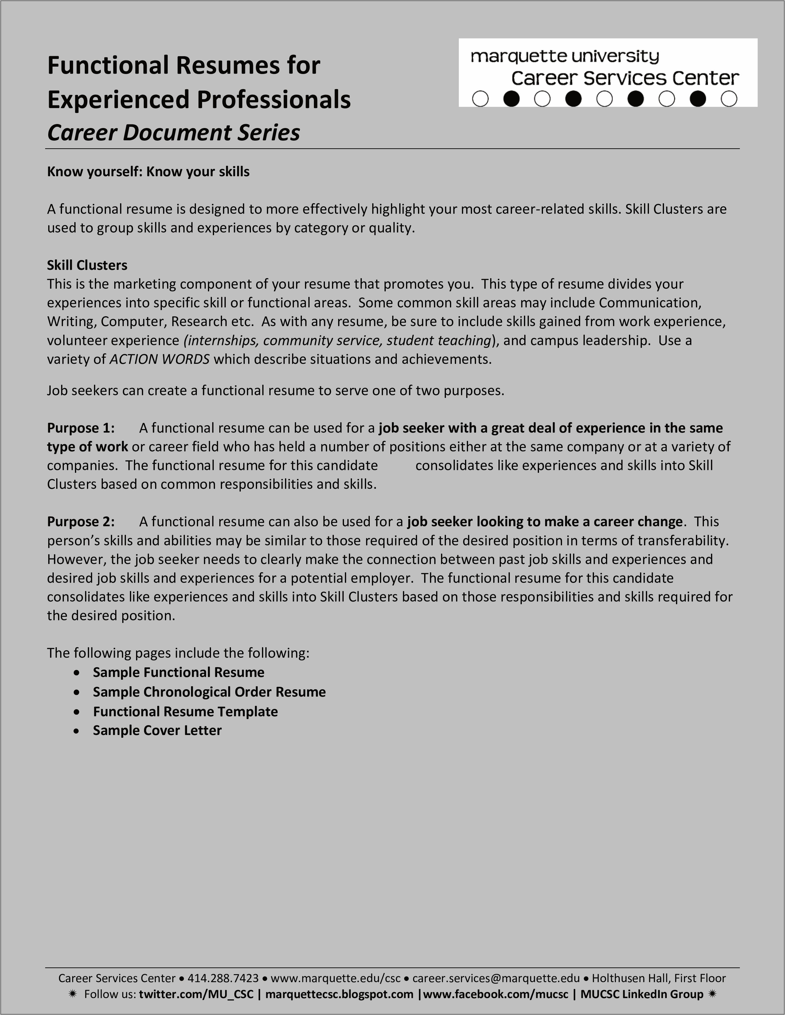 Functional Resume Example It Professional
