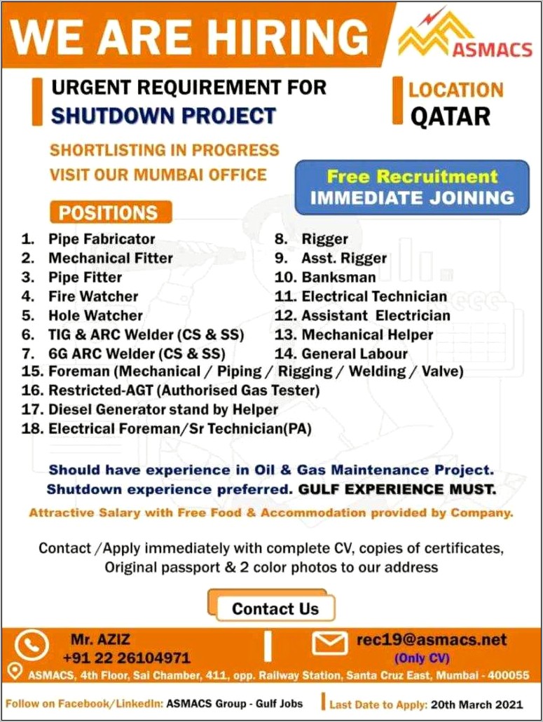 Gas Station Jobs Requirments Resume