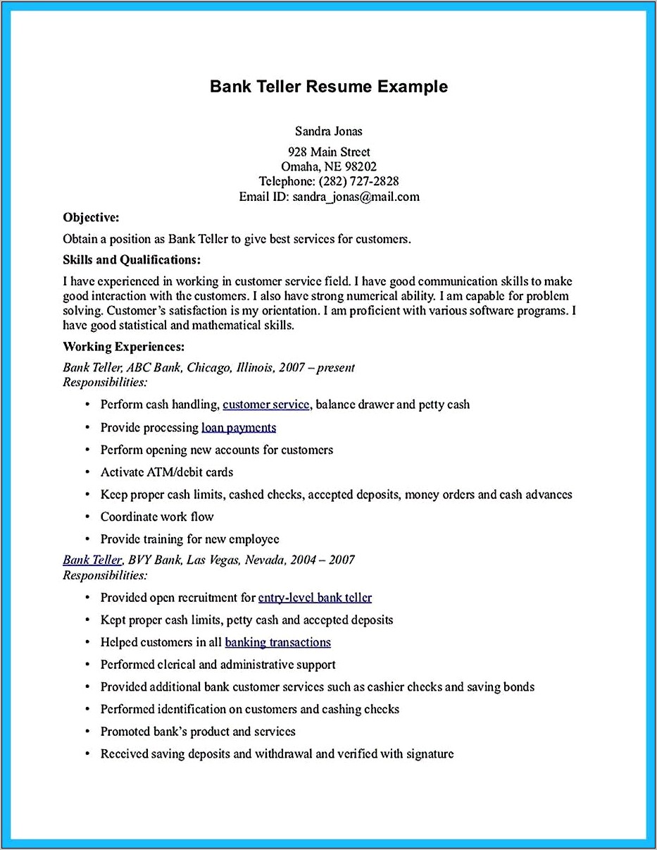 General Objective Ideas For Resume