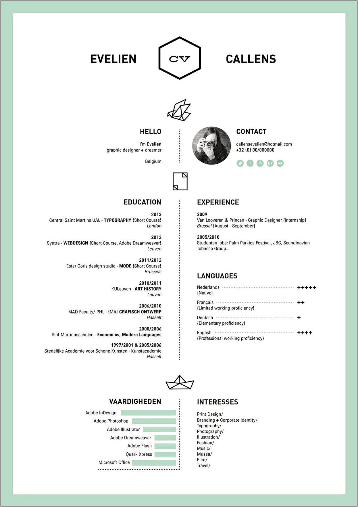 Good Examples Of Resumes Design