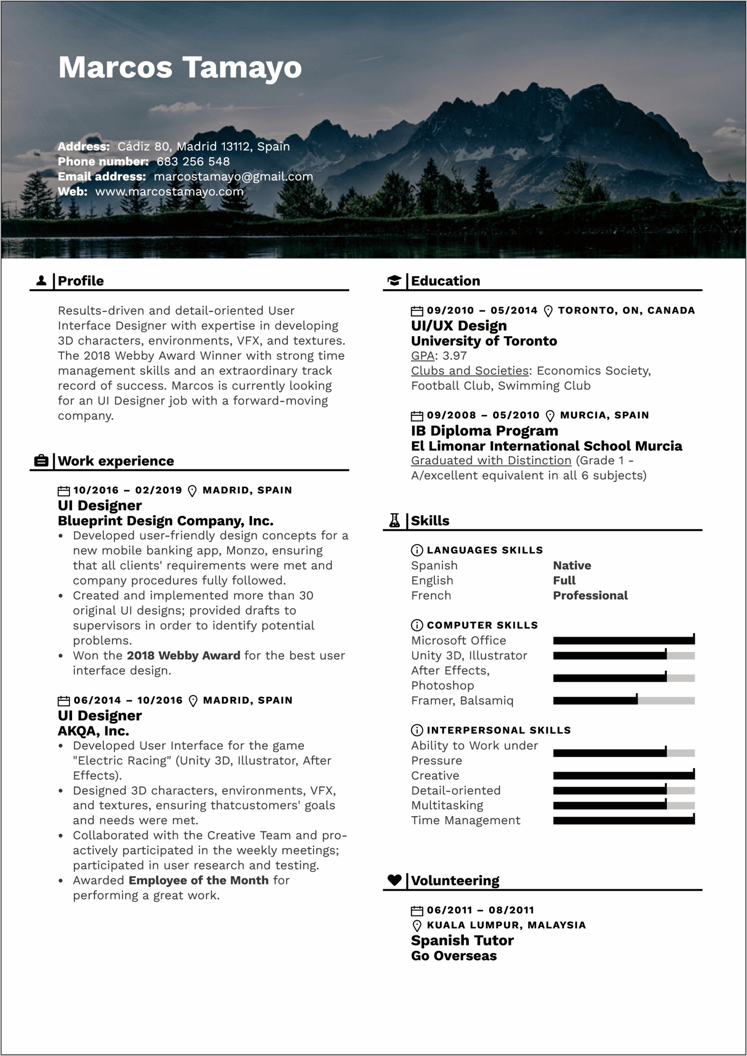 Good Resume Examples Character Artist