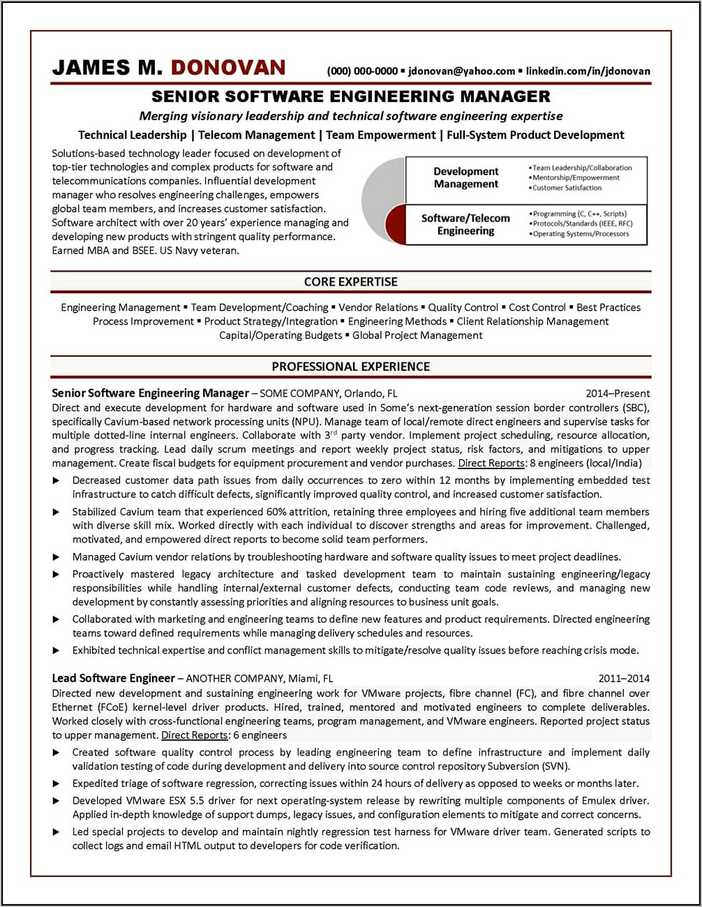 Good Resume Examples Software Engineer