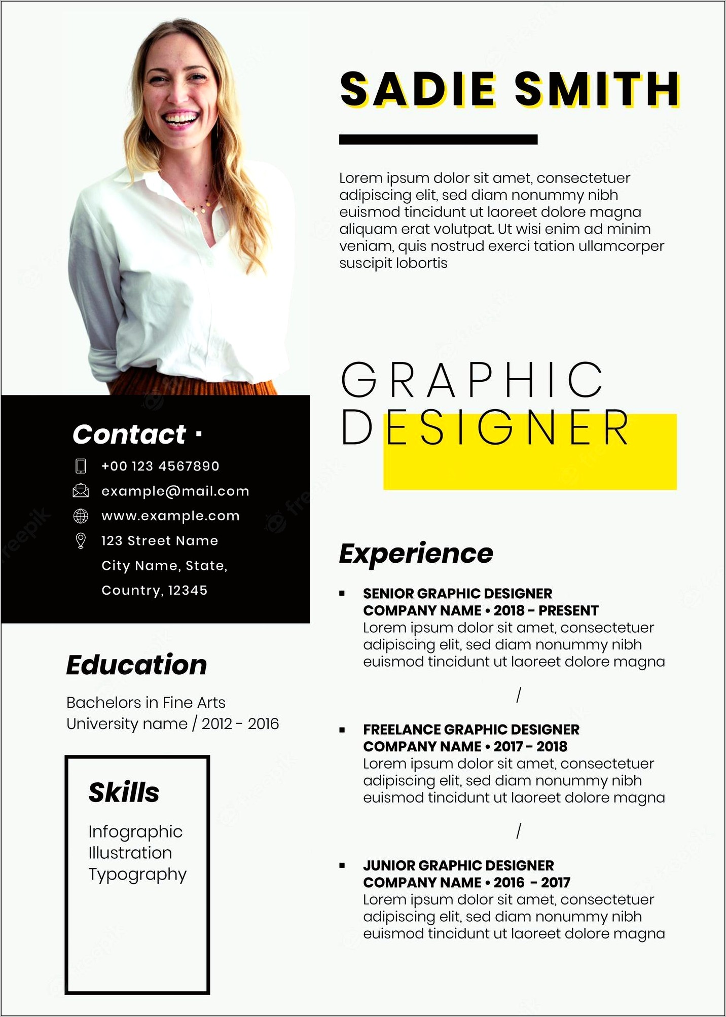 Graphic Designer Resume Sample 2017