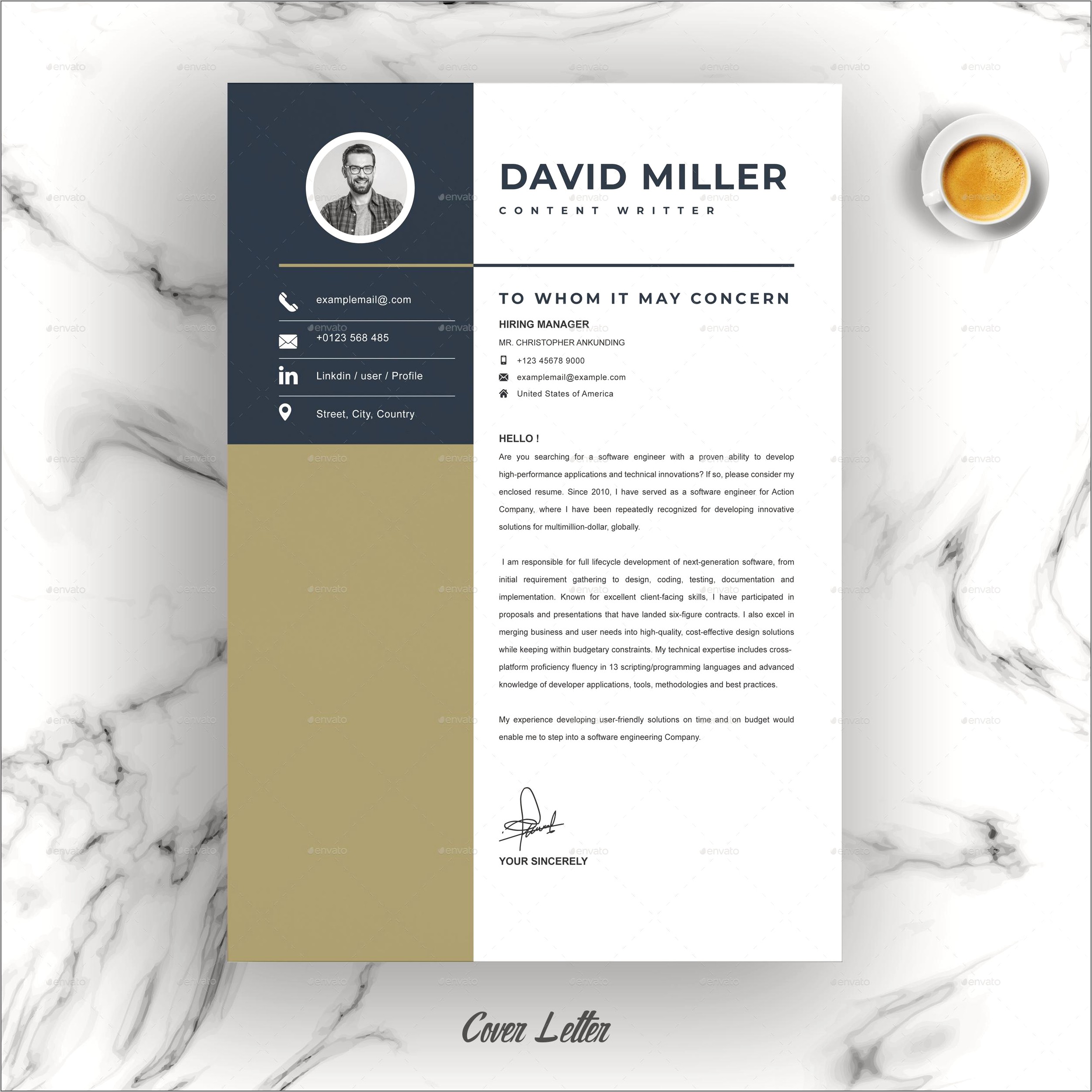 Graphicriver Resume Template Free Download