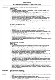 Great Public Relations Manager Resume