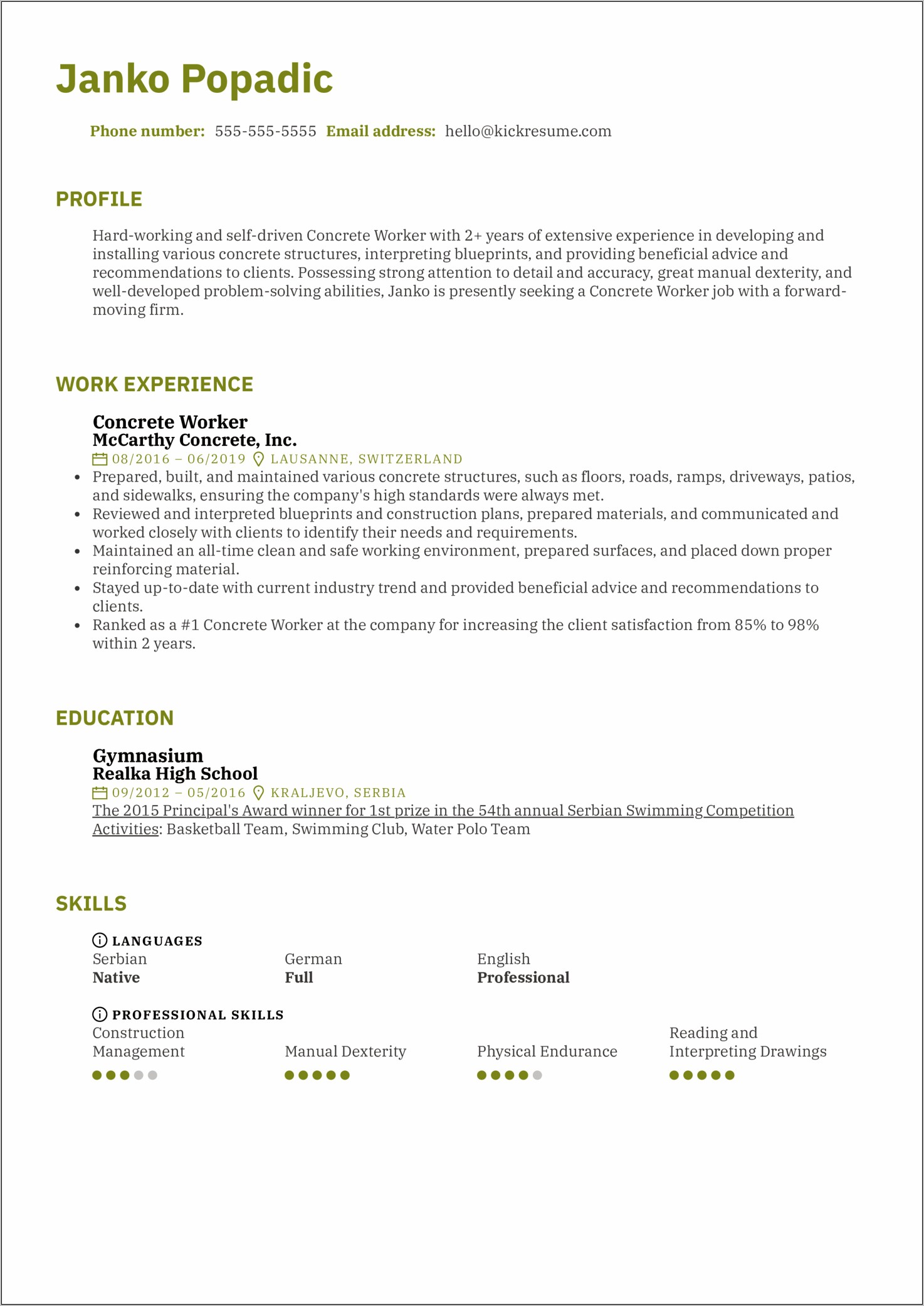 Hard Copy Of Resume Examples