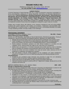 Human Resources Resume Skills Examples