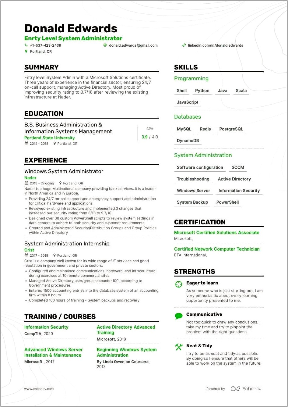 Information Systems Director Sample Resume
