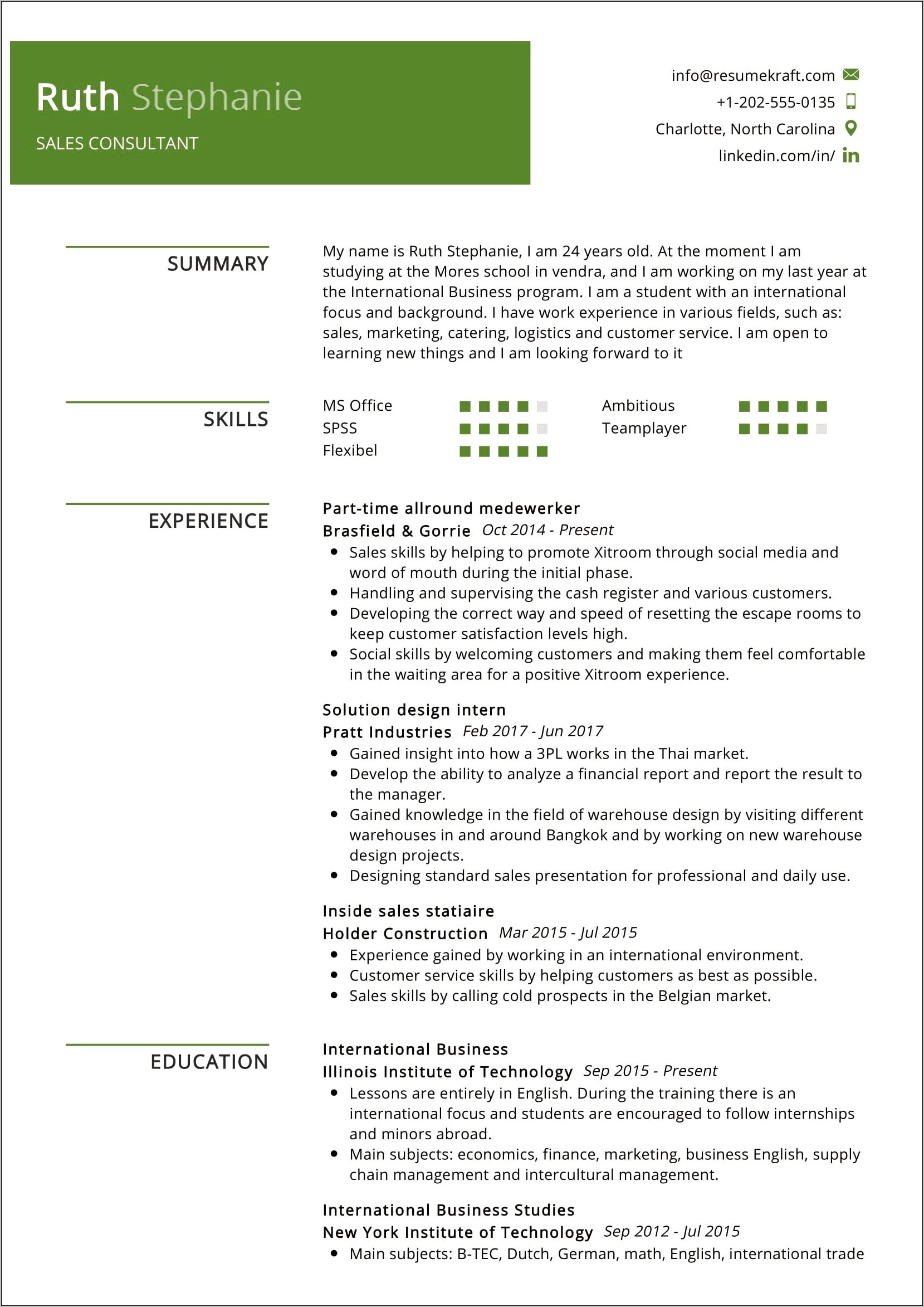 Information Technology Consultant Resume Sample