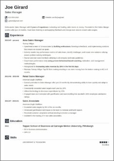 Inside Sales Manager Resume Summary