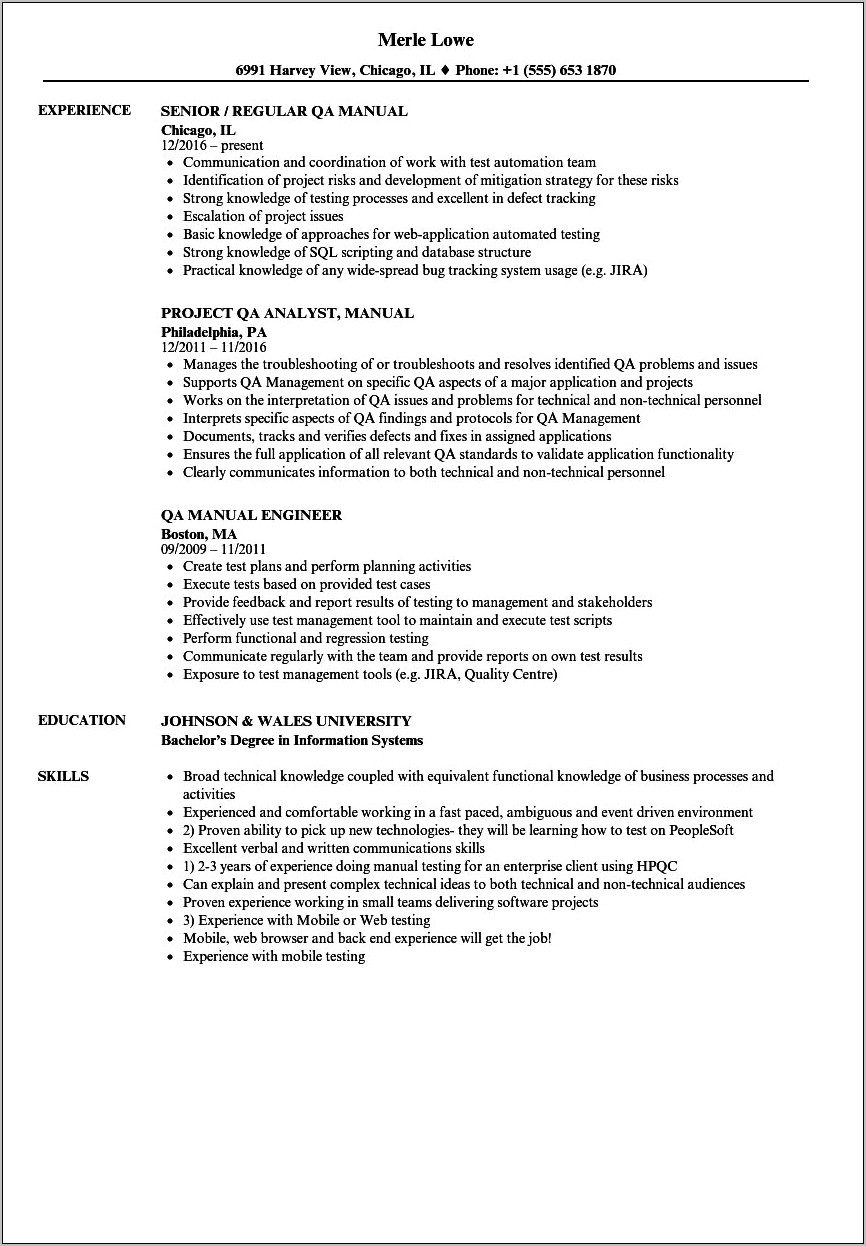 Instructions And Examples Of Resume