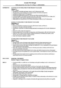 It Infrastructure Manager Resume Template