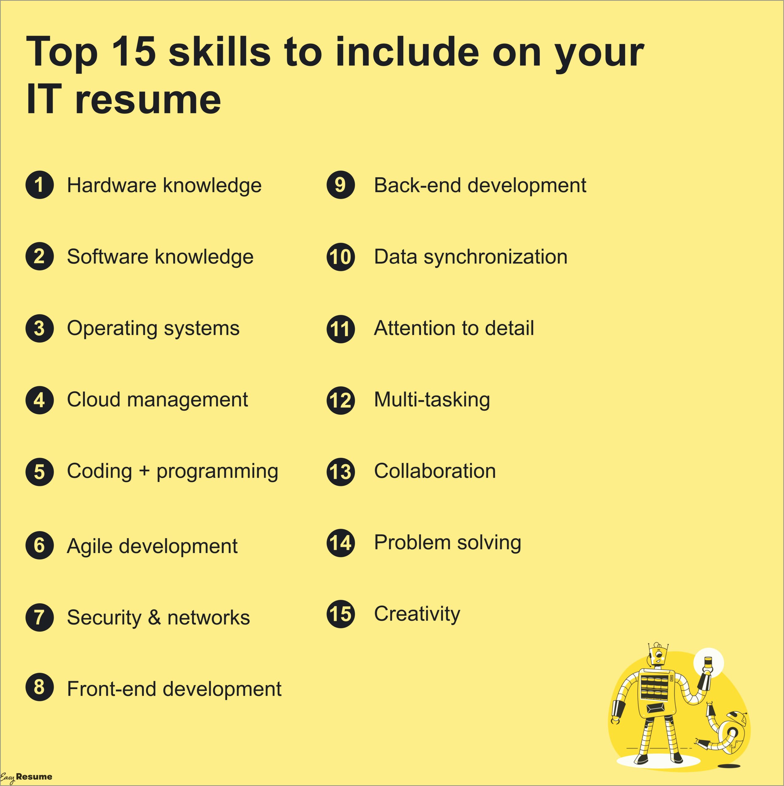 List Of Skills For Resumer