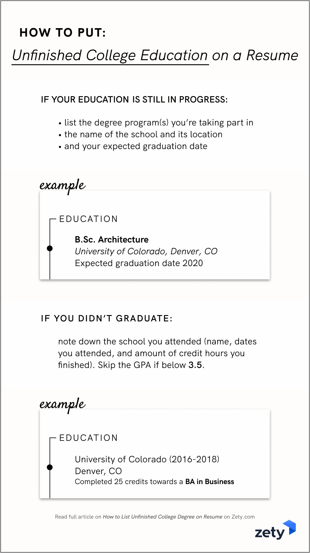 Listing Education On Resume Example